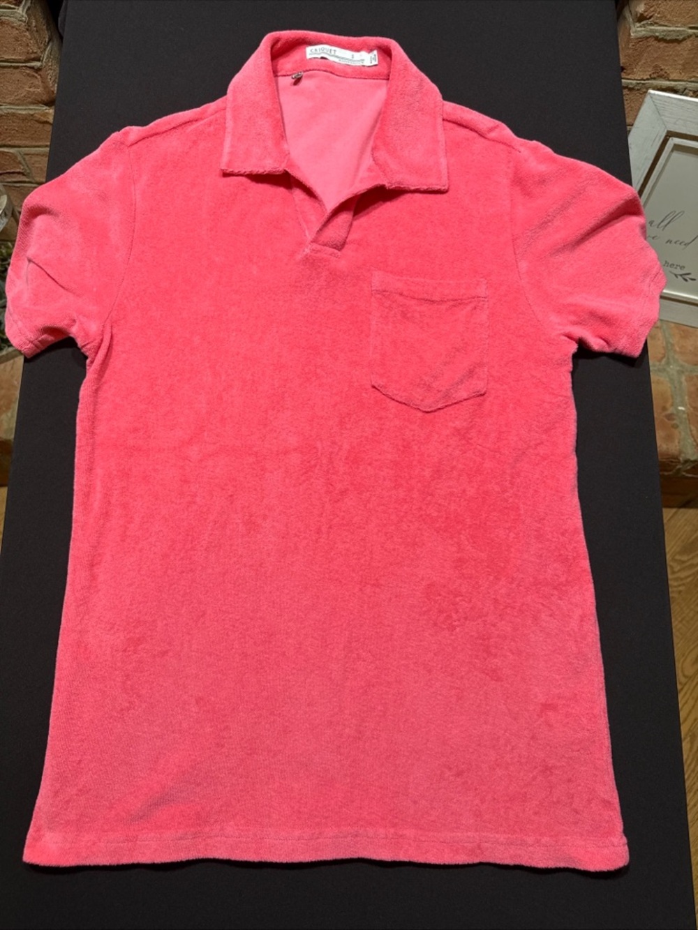Criquet Pink Terry Short-Sleeve Polo